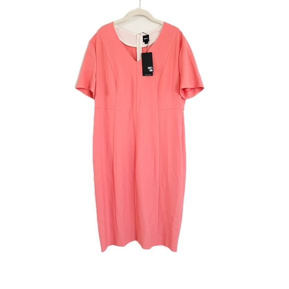 Hugo Boss Damaisa Sheath Dress Coral Size 14 NWT - Picture 5 of 6